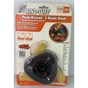 Rino-Tuff Universal Fit Push-N-Load‎ 3 Blade Replacement Head for String Trimmer